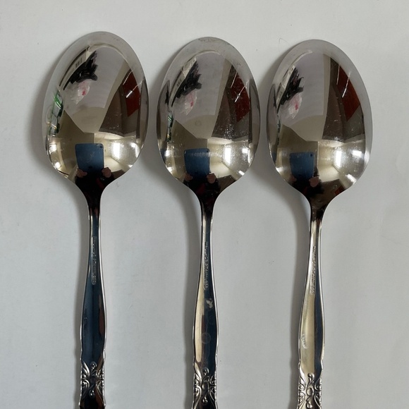 6 Place/soup spoon Wallace POISE Stanless Glossy Silverware - Picture 15 of 16